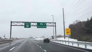 SNOW DAY IN ST LOUIS MO.I-64 EAST/LINDBURGH RD.ASMR.