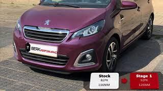 92HP Peugeot 108 1.2 e-VTi STOCK VS STAGE 1 ACCELERATION - BERKPerformance