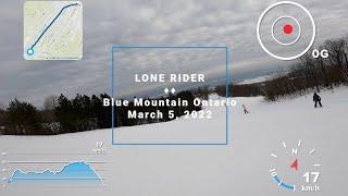 Skiing  LONE RIDER  Blue Mountain, Ontario 2022