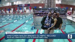 Nashville Native Gretchen Walsh breaks Olympic record