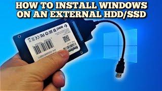 How to Install Windows 10 Directly onto USB External Hard Disk Drive or SSD for UEFI & Legacy Guide