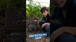 What Did This Boy Catch in his trap!!? #trap #trapping #animals