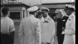 The King's visit to North Africa includes inspection of naval troops (1943)