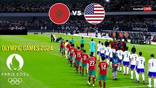 MOROCCO vs USA | Olympic Games PARIS 2024 Quarter Final | Full Match | Realistic PES Gameplay