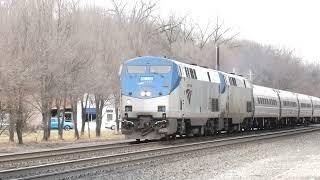 Amtrak 83 leads 40 West - Chesterton, IN - 1/5/25