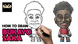 How to draw BUKAYO SAKA | ARSENAL F.C. - 부카요 사카 그리기 | 아스널 FC