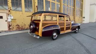 1946 Mercury Woody Wagon IDLE WALKAROUND