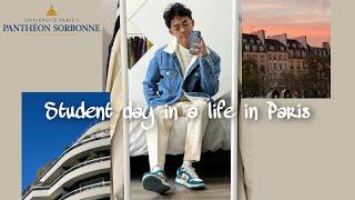 Student day in a life in ParisㅣChill vlogㅣSorbonne