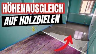 Holzboden bis 30cm ausgleichen ⎜Ardex Stronglite 