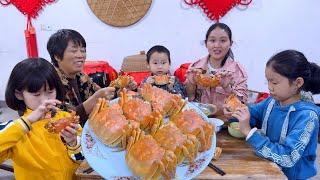 8 hairy crabs,a crab feast,the whole family is super satisfied!