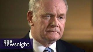 Martin McGuinness speaks to Jeremy Paxman in 2014 - BBC Newsnight