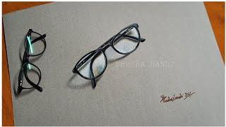 3d Drawing of Spectacles|| Art By :- Dhruba Nandi