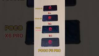 POCO F1 vs POCO X3  vs POCO X6 PRO vs POCO F6 PRO - FREEFIRE TEST #freefire #poco #iphone #shorts