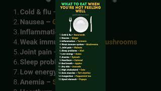 What to Eat When You're Not Feeling Well #healingfoods #immunehealth #antiinflammatory