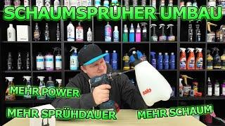 Schaumsprüher Umbau mit Ventil und Akkupumpe für mehr Power und Sprühdauer - Anleitung SOLO FOAMER