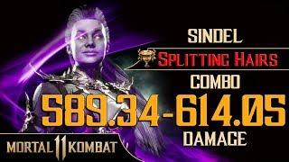 Mortal Kombat 11 - Sindel ( Splitting Hairs) Combos 589.34 - 614.05 Damage [60ᶠᵖˢ]