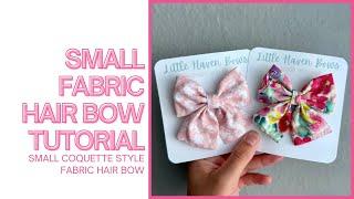 SMALL FABRIC HAIR BOW TUTORIAL | COQUETTE HAIR BOWS