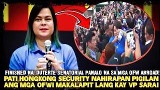 SOBRANG SIKAT PATI MGA CHlNESE  SECURlTY NAHIRAPAN PIGILAN ANG MGA OFW NANG MAKITA SI VP SARA!