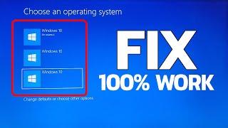 How to 100% Fix Remove 2 Windows 10, 11 Boot Options