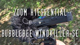 Zoom H1essential + Bubblebee The Windkiller SE = windshield test