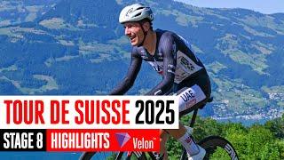 BIG turnaround on mountain time trial  Tour de Suisse 2025 Stage 8 Highlights