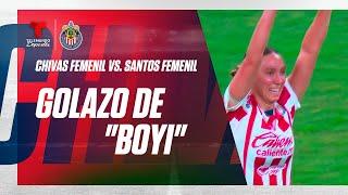 Golazo individual de Adriana Iturbide - Chivas Femenil vs Santos 2-0 | Telemundo Deportes