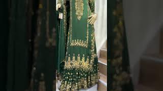 @KSHKIN @Sakshi Sindhi Pakistani Wedding Long Indian Green Bollywood Lehenga Handwork #bridalwear