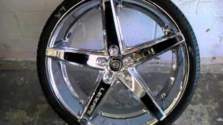 DUBSandTIRES.com 20 & 22 Inch Lexani R4 Concave Chrome Wheels and Tires for Corvette C6 Rims