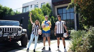 SOCCER TRICKSHOTS IN BEVERLY HILLS MANSION