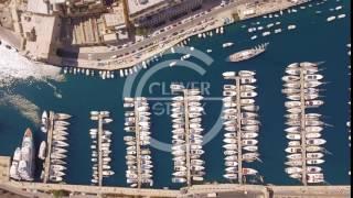 Aerial Footage Of Boats Moored At Harbor Drone Malta Travel Tourism Town Marine Yacht History