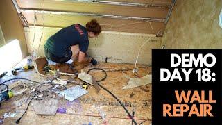 RV Water Damage Repair: Demo Day 18 Wall Repair