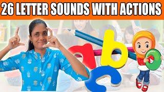 26 Letter Sounds with Action|Alphabet Sounds|How to teach letters|Katral Elithu