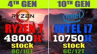 RYZEN7 4800H vs INTEL i7 10750H | 18  GAMES TEST |