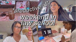 PRODUCTIVE WEEKEND IN LAW SCHOOL VLOG | 4K