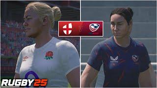 Rugby 25 Women's International Gameplay | England Vs USA (Rugby 25 PS5 Gameplay)