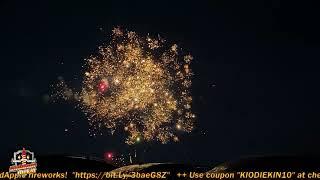Red Apple Fireworks  Moon 72 Shot Aerial  Fzero brand