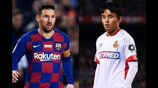 18 years old Takefusa KUBO vs Messi's Barcelona (Away:08/12/2019) boos from Camp Nou