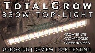 TotalGrow 330W High-Intensity Top-Light LED Grow Light Unboxing, Review, and PAR Testing