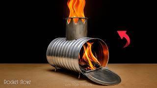 How to make the ultimate rocket stove from tin cans! Perfect for heating and camping