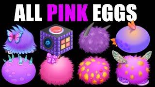 All PInk Eggs in MSM - My singing monsters