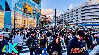 Harajuku to Shibuya | Cat Street Tokyo: Incredible Evening Crowd • Japan Walking 4K HDR