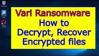 Vari ransomware virus. How to decrypt .Vari files. Vari File Recovery Guide.