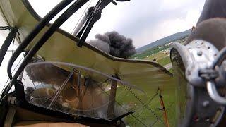 WW1 Replica SE5a in dogfight - POV - Airshow Piestany 2022 - Crazy pilot skills