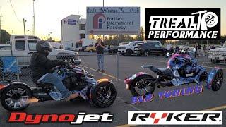 BLR TUNING TESTING NEW PARTS AT THE DRAG STRIP ON THE CAN-AM RYKER