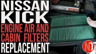 Engine air filter and cabin filter replacement - Nissan Kick | Nissan Doctor