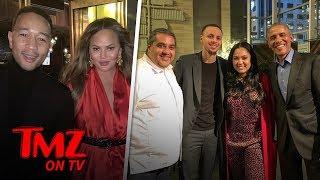 Barack Obama Eats at Ayesha Curry's Restaurant with Steph, Chrissy & John Legend | TMZ TV