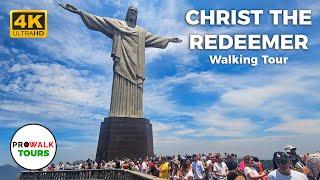 Tour Christ the Redeemer in Rio de Janeiro, Brazil - Walking Tour - 4K60fps with Captions