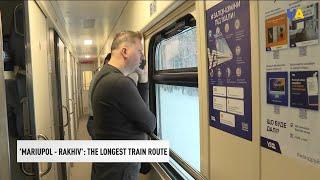 'Mariupol - Rakhiv' is the longest train route in Ukraine. The train completed its first trip