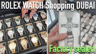 Rolex watch shopping grey market Dubai - Daytona Submariner GMT Master Oyster in factory boxes