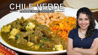 Tender pork in CHILE VERDE STEW | Puerco en salsa verde | Villa Cocina